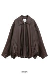 CLANE(クラネ) FAKE LEATHER BALLOON JACKET フェイクレザーバルーンジャケット 19101-0012