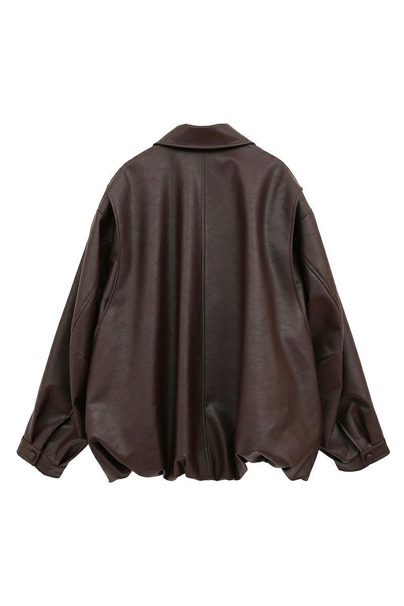 CLANE(クラネ) | CLANE(クラネ)FAKE LEATHER BALLOON JACKET フェイク