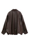 CLANE(クラネ) FAKE LEATHER BALLOON JACKET フェイクレザーバルーンジャケット 19101-0012