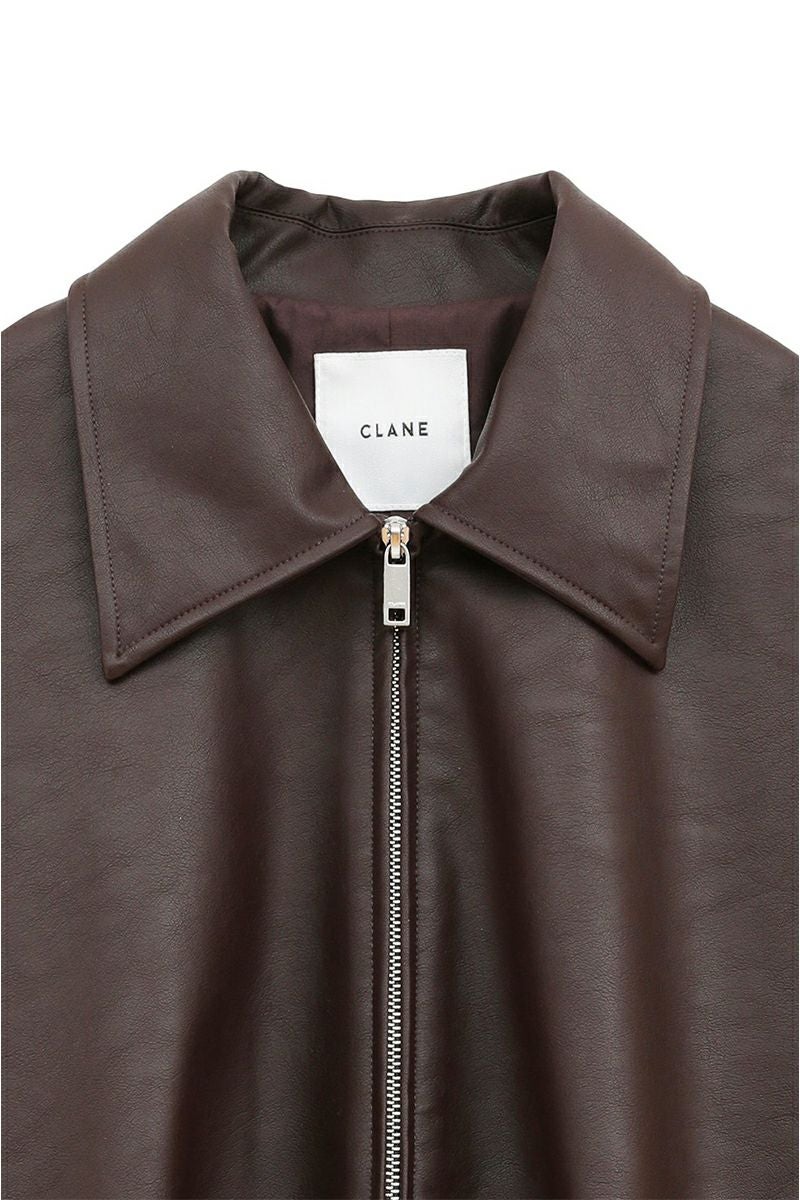 CLANE(クラネ) FAKE LEATHER BALLOON JACKET フェイクレザーバルーンジャケット 19101-0012