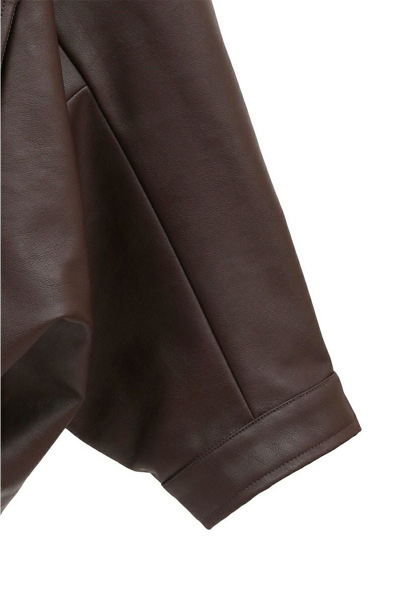 CLANE(クラネ) | CLANE(クラネ)FAKE LEATHER BALLOON JACKET フェイク