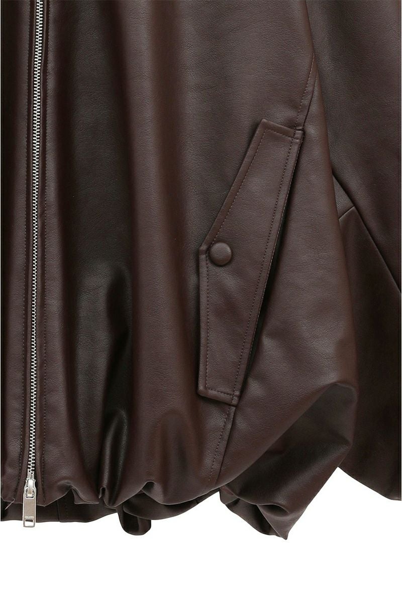 CLANE(クラネ) | CLANE(クラネ)FAKE LEATHER BALLOON JACKET フェイク