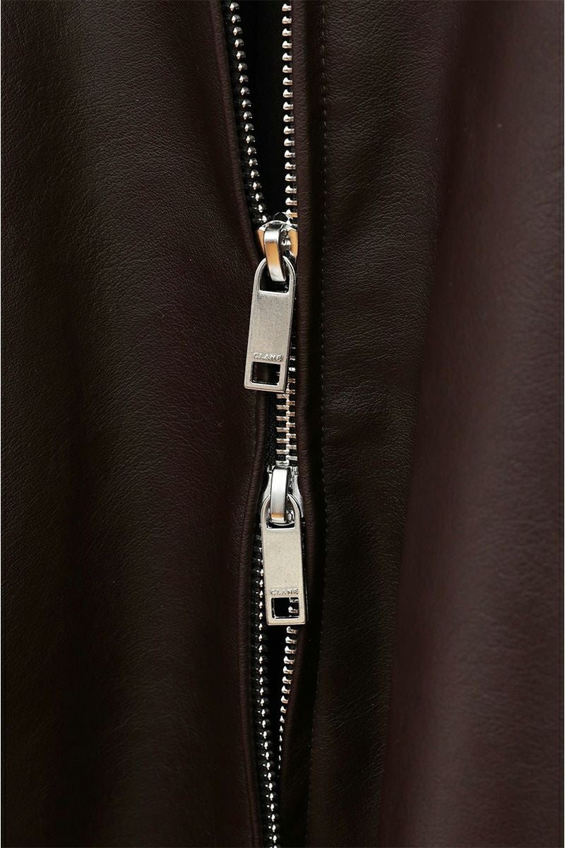 CLANE(クラネ) FAKE LEATHER BALLOON JACKET フェイクレザーバルーンジャケット 19101-0012