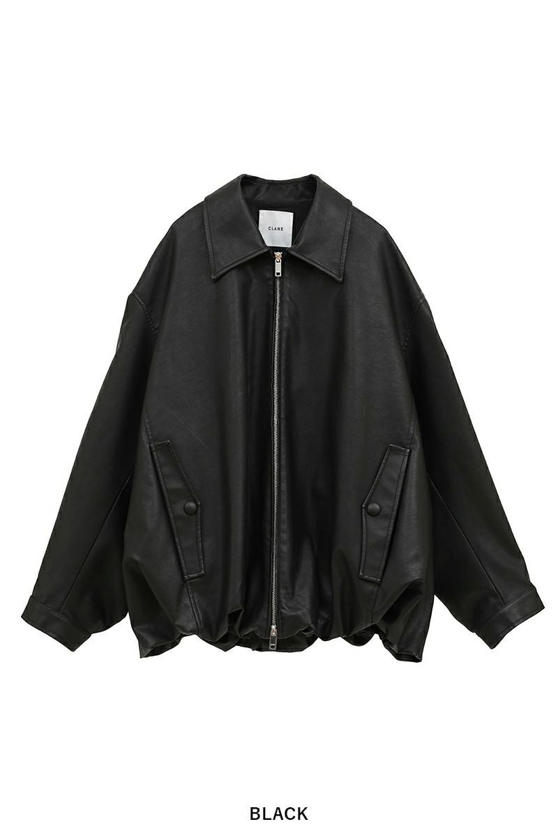 CLANE(クラネ) | CLANE(クラネ)FAKE LEATHER BALLOON JACKET フェイク
