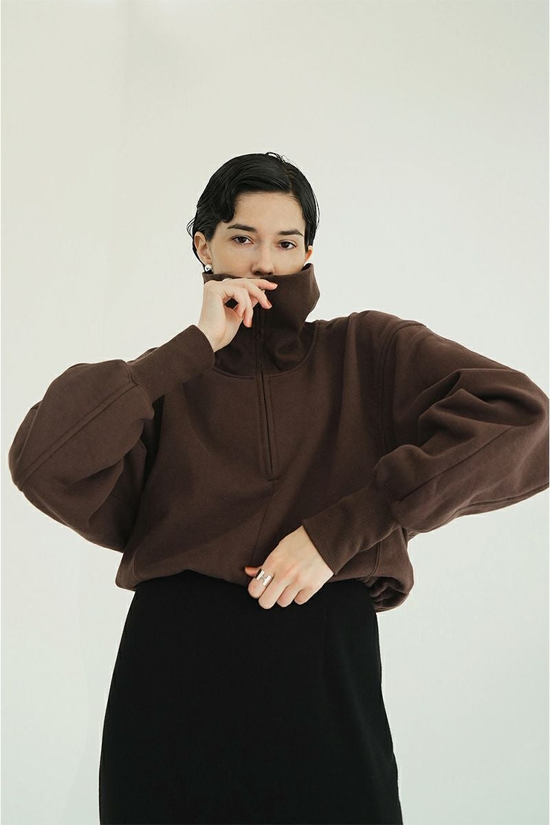 トップス CLANE HALF ZIP SHORT TOPS CLANE(クラネ) | CLANE(クラネ)HALF ZIP SHORT TOPS ハーフジップ