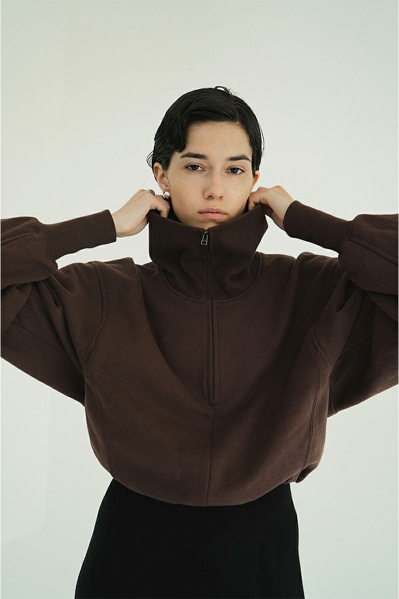 トップス CLANE HALF ZIP SHORT TOPS CLANE(クラネ) | CLANE(クラネ)HALF ZIP SHORT TOPS ハーフジップ