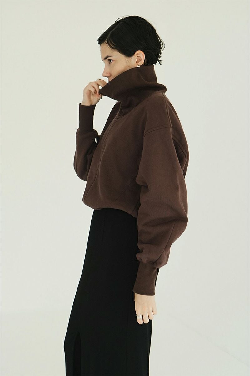 CLANE(クラネ) HALF ZIP SHORT TOPS ハーフジップショートトップス 19105-1352