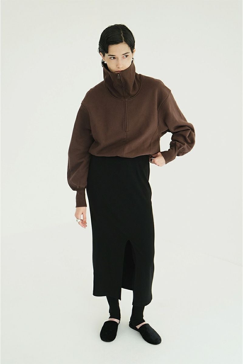 CLANE(クラネ) HALF ZIP SHORT TOPS ハーフジップショートトップス 19105-1352