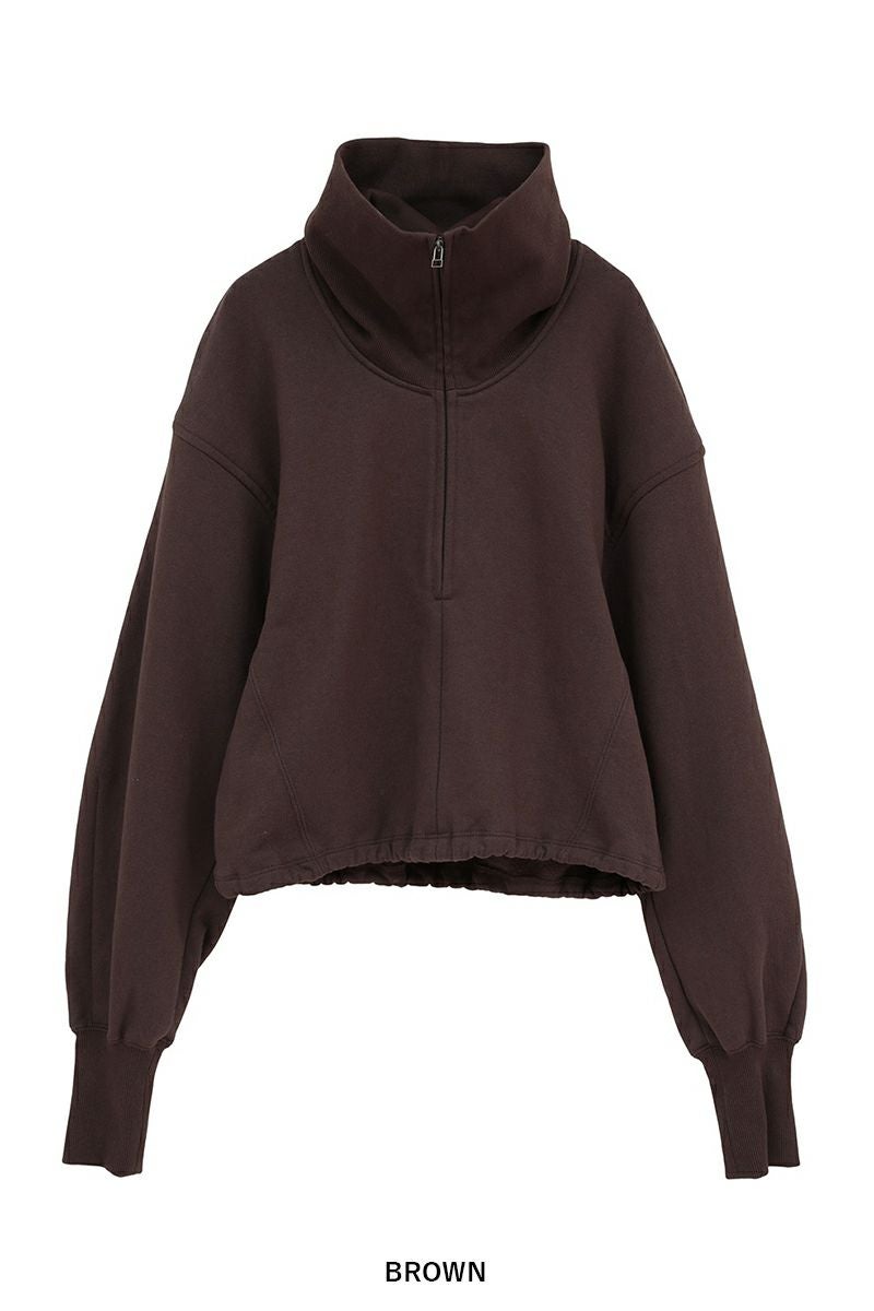 CLANE(クラネ) HALF ZIP SHORT TOPS ハーフジップショートトップス 19105-1352