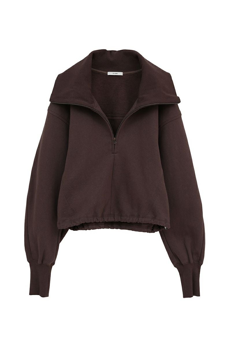 CLANE(クラネ) HALF ZIP SHORT TOPS ハーフジップショートトップス 19105-1352