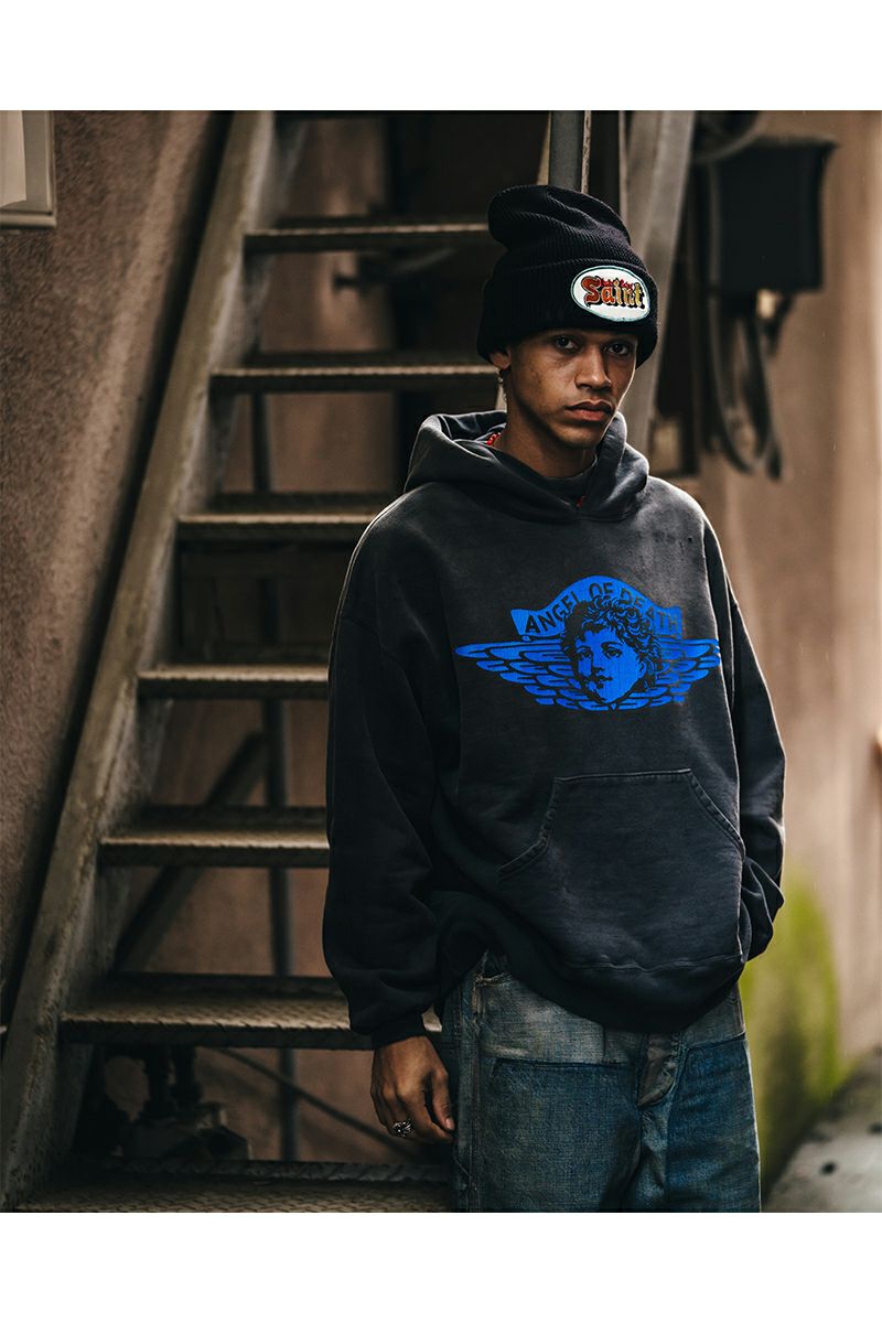 SAINT Mxxxxxx(セントマイケル) SM-HR1-0000-052 / HOODIE / ANGEL / BLACK フーディーエンジェル