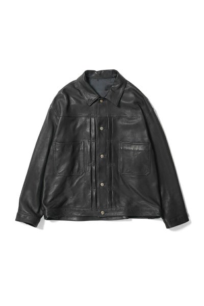 Porter Classic(ポータークラシック)LEATHER JACKET W / SILVER BUTTONS (ENTREFINO) レザージャケット シルバーボタン エントルフィーノ PC-017-3590