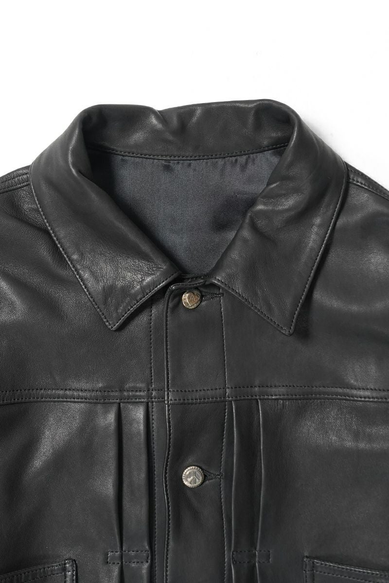 Porter Classic(ポータークラシック)LEATHER JACKET W / SILVER BUTTONS (ENTREFINO) レザージャケット シルバーボタン エントルフィーノ PC-017-3590