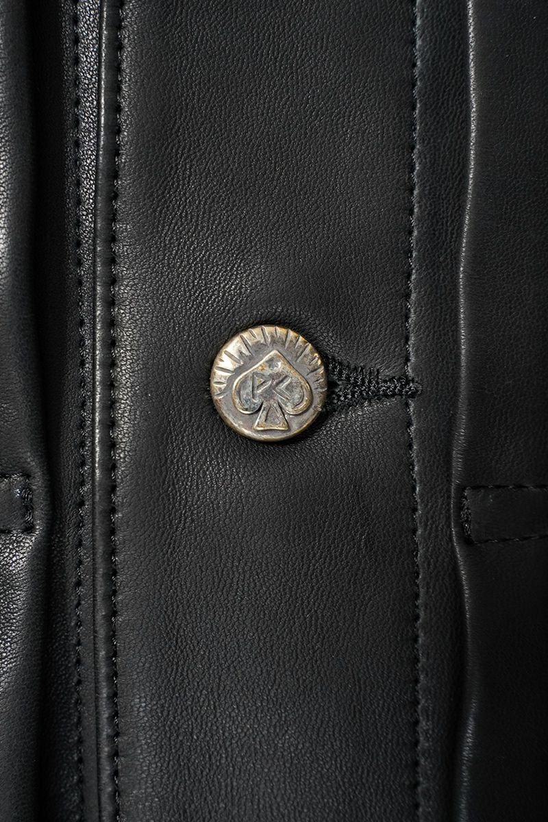 Porter Classic(ポータークラシック)LEATHER JACKET W / SILVER BUTTONS (ENTREFINO) レザージャケット シルバーボタン エントルフィーノ PC-017-3590