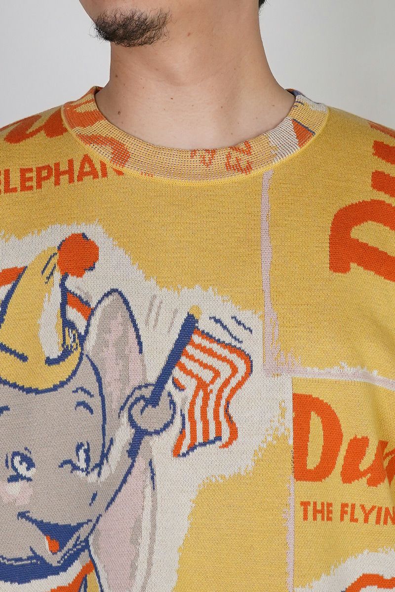 Porter Classic(ポータークラシック) DISNEY VP PC KNIT COLLECTION CREWNECK DUMBO ディズニーヴィンテージポスターポータークラシックニットコレクション クルーネック ダンボ PC-030-3672