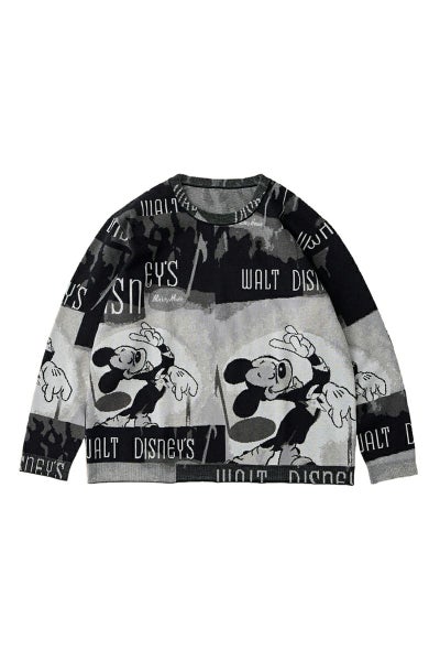  Porter Classic(ポータークラシック) DISNEY VP PC KNIT COLLECTION CREWNECK MICKEY MOUSE ディズニーヴィンテージポスターポータークラシックニットコレクション クルーネック ミッキーマウス PC-030-3672 