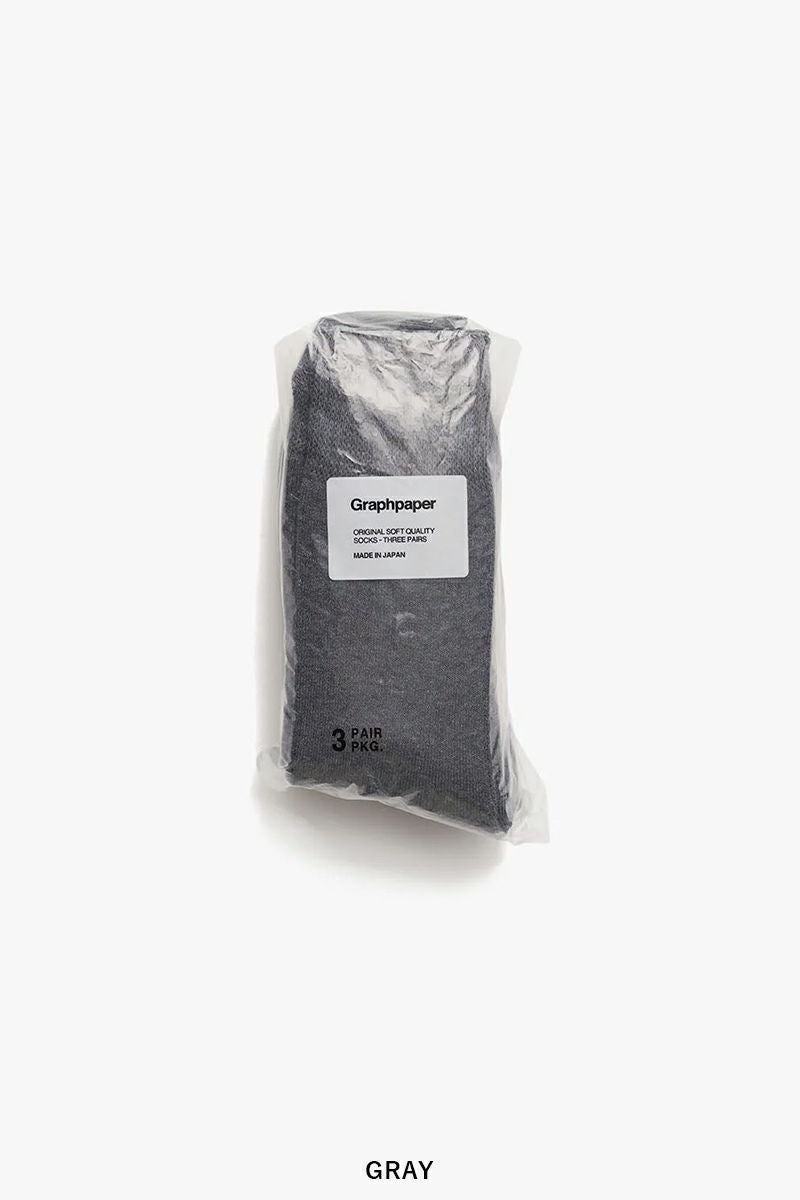 Graphpaper(グラフペーパー) 3-Pack Socks 3パックソックス GU251-90028B