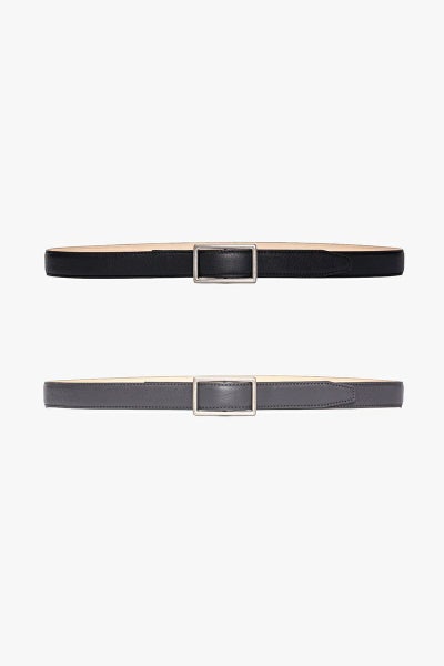  Graphpaper(グラフペーパー) Holeless Leather Classic Narrow Belt ホールレスレザークラシックナローベルト GU254-90034B