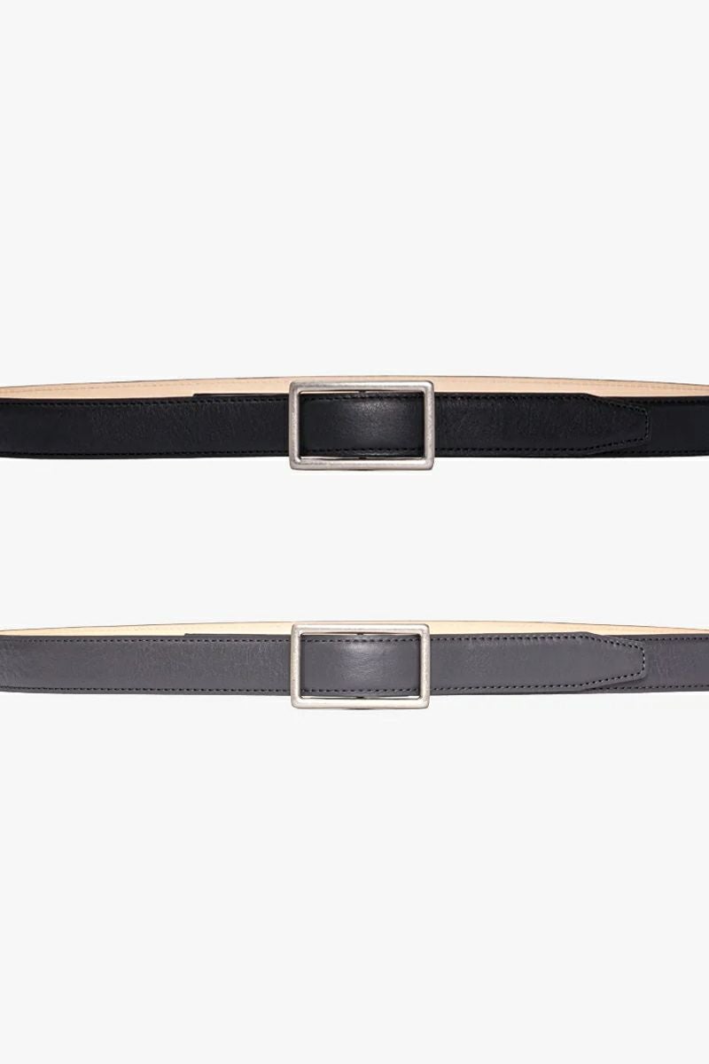  Graphpaper(グラフペーパー) Holeless Leather Classic Narrow Belt ホールレスレザークラシックナローベルト GU254-90034B