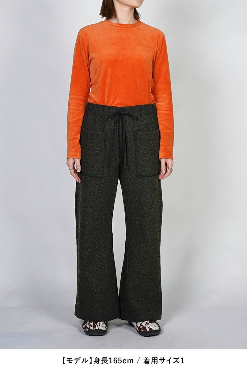 kengo(ケンゴ) cotton wool bokomoko loose flare pants コットンウールボコモコルーズフレアパンツ K25FW-PA5