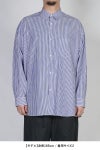 Graphpaper(グラフペーパー) Broad Stripe L/S Oversized Regular Collar Shirt ブロードストライプ長袖オーバーサイズレギュラーカラーシャツ GM254-50022STB