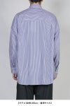 Graphpaper(グラフペーパー) Broad Stripe L/S Oversized Regular Collar Shirt ブロードストライプ長袖オーバーサイズレギュラーカラーシャツ GM254-50022STB