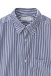 Graphpaper(グラフペーパー) Broad Stripe L/S Oversized Regular Collar Shirt ブロードストライプ長袖オーバーサイズレギュラーカラーシャツ GM254-50022STB