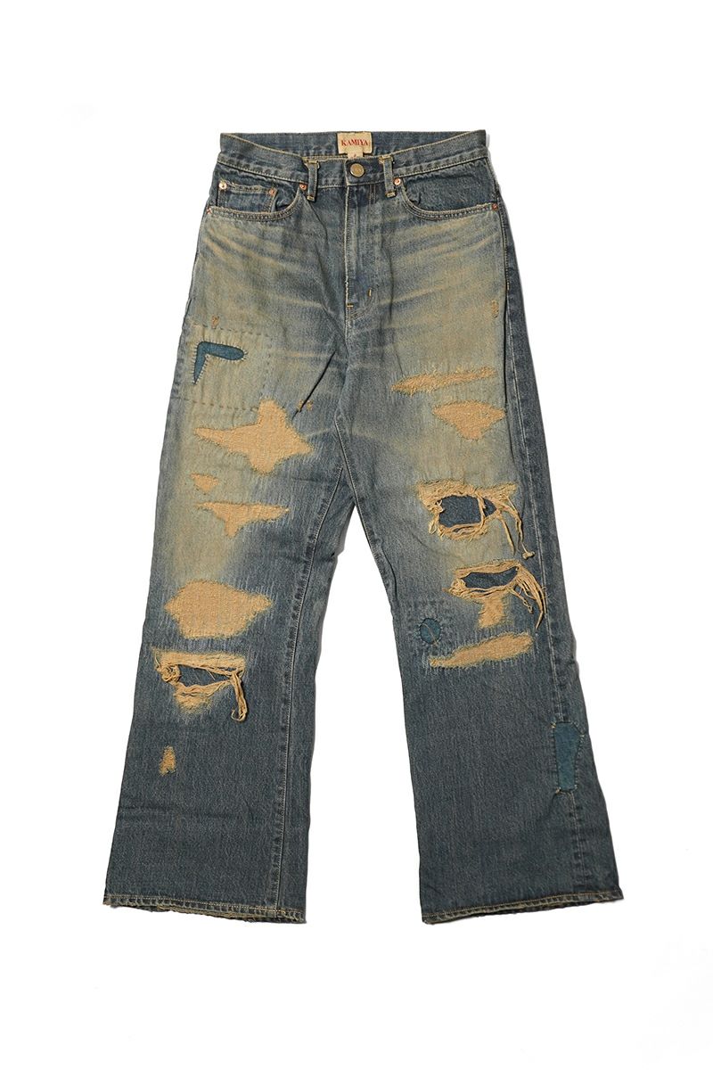 KAMIYA(カミヤ) | KAMIYA(カミヤ) BORO Bootcut Wide Jeans ボロブーツ