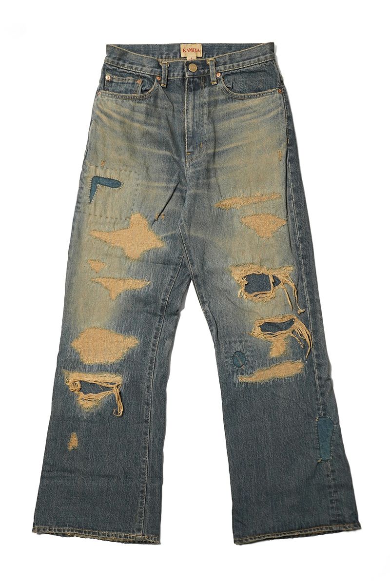 ミヤページ KAMIYA(カミヤ) | KAMIYA(カミヤ) BORO Bootcut Wide Jeans ボロブーツ