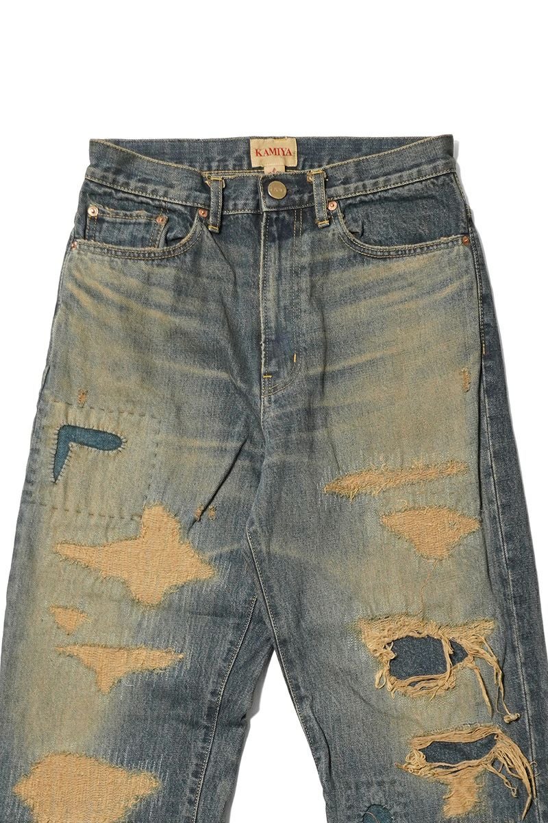 KAMIYA(カミヤ) BORO Bootcut Wide Jeans ボロブーツカットワイドジーンズ G15PT053