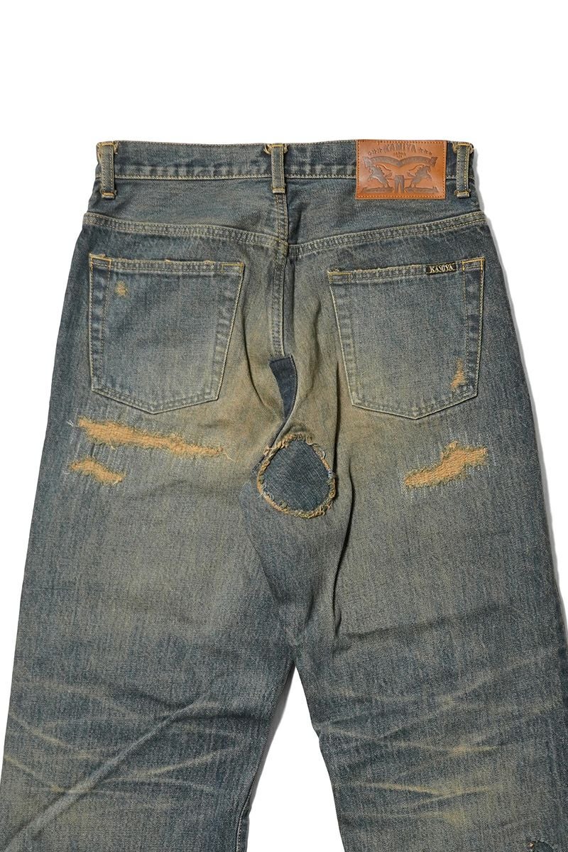 KAMIYA(カミヤ) BORO Bootcut Wide Jeans ボロブーツカットワイドジーンズ G15PT053