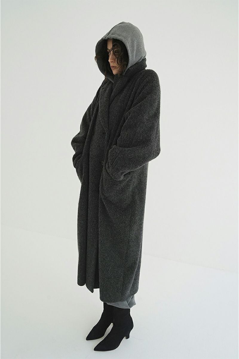 CLANE クラネ✨DOUBLE WOOL LONG COAT 黒　ロングコート CLANE - ダブルウールロングコート - DOUBLE WOOL LONG COAT