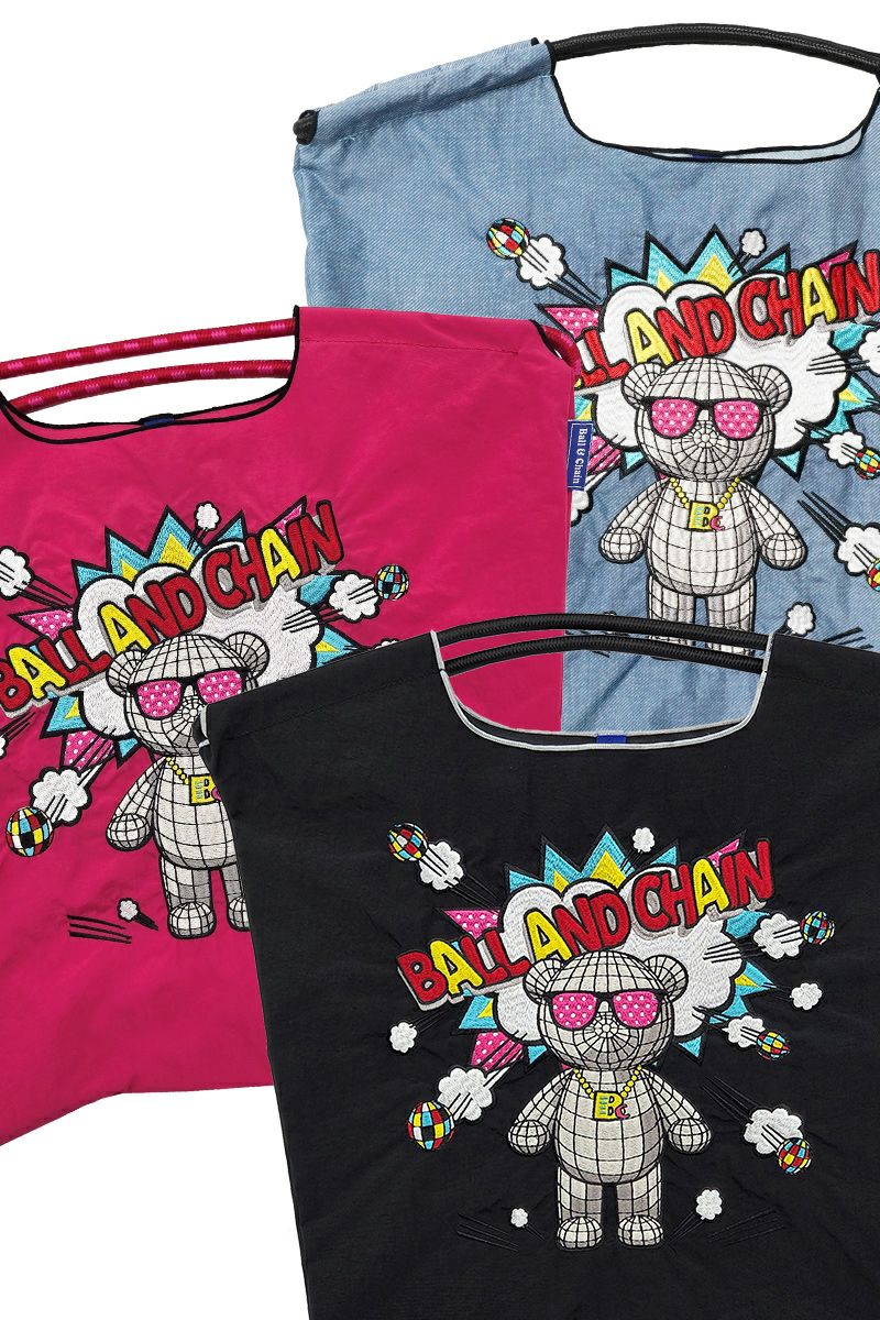 Ball & Chain(ボールアンドチェーン) KUMA BOOM (M) クマブーム(M) ショッピングバック トートバッグ 301069