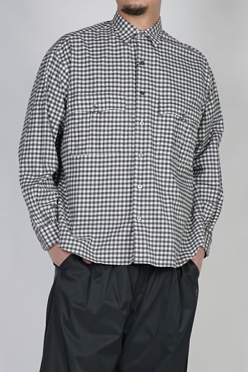 Porter Classic(ポータークラシック) ROLL UP FLANNEL GINGHAM CHECK SHIRT ロールアップフランネルギンガムチェックシャツ PC-016-3684