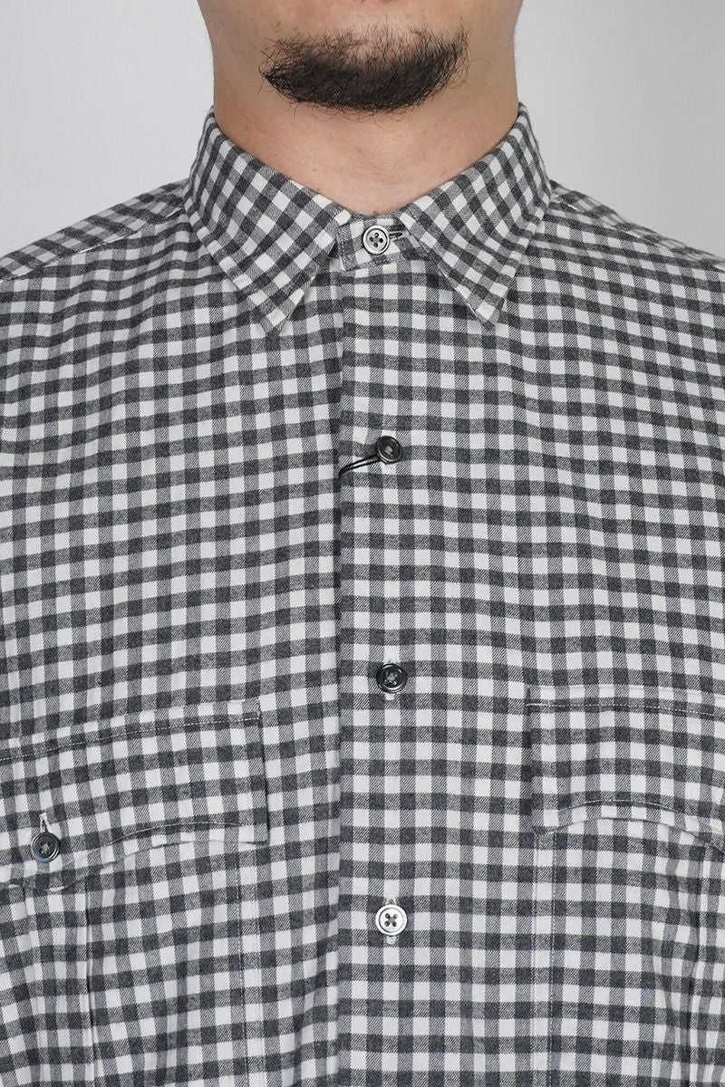 Porter Classic(ポータークラシック) ROLL UP FLANNEL GINGHAM CHECK SHIRT ロールアップフランネルギンガムチェックシャツ PC-016-3684