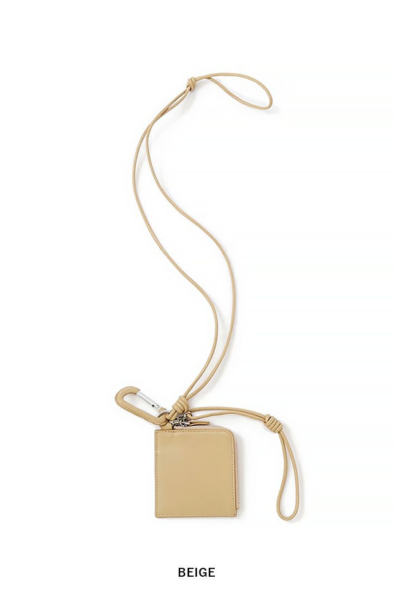 ETRE TOKYO(エトレトウキョウ) レザーコードカラビナスクエアパース 1225679111