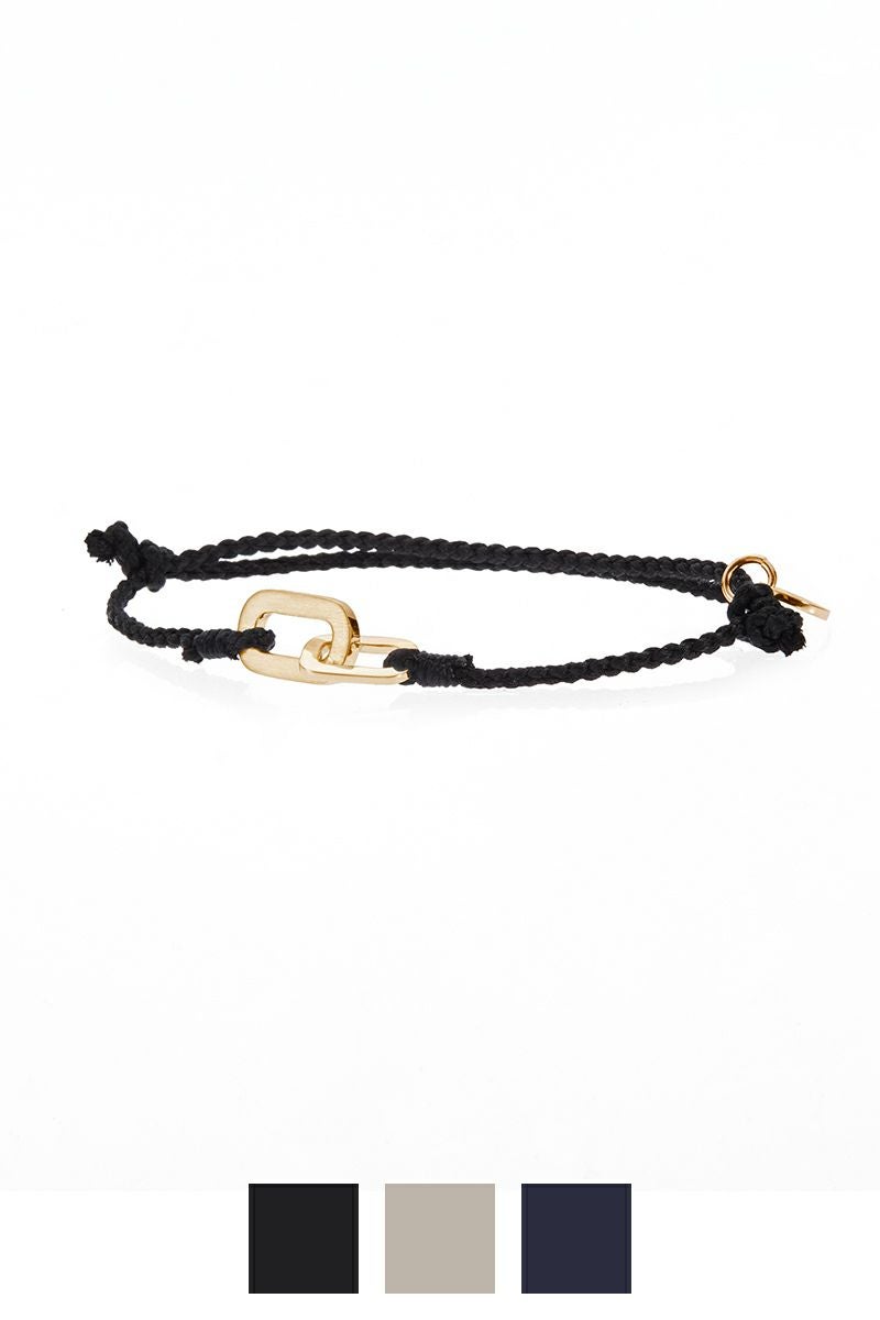 XOLO(ショロ) Connect with Hair Line Link Silk Code Braceret -Gold- コネクトヘアーラインリンクシルクコードブレスレット XOCB006G