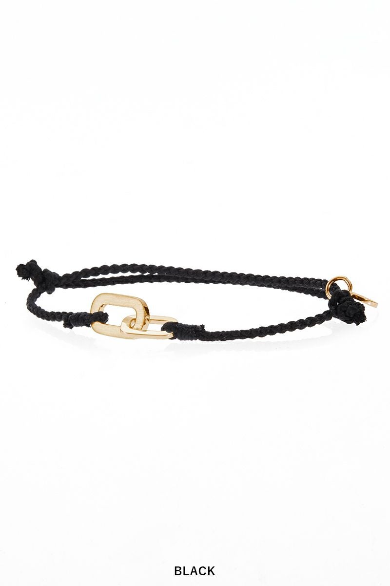 XOLO(ショロ) Connect with Hair Line Link Silk Code Braceret -Gold- コネクトヘアーラインリンクシルクコードブレスレット XOCB006G