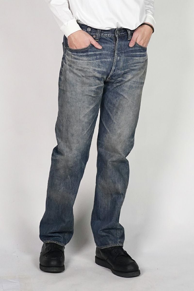 SAINT Mxxxxxx(セントマイケル) SM-HR1-0000-C60 / BerBerJin DENIM PNT / 5PKTS DAMAGE / BLUE ベルベルジン 5ポケット ダメージパンツ