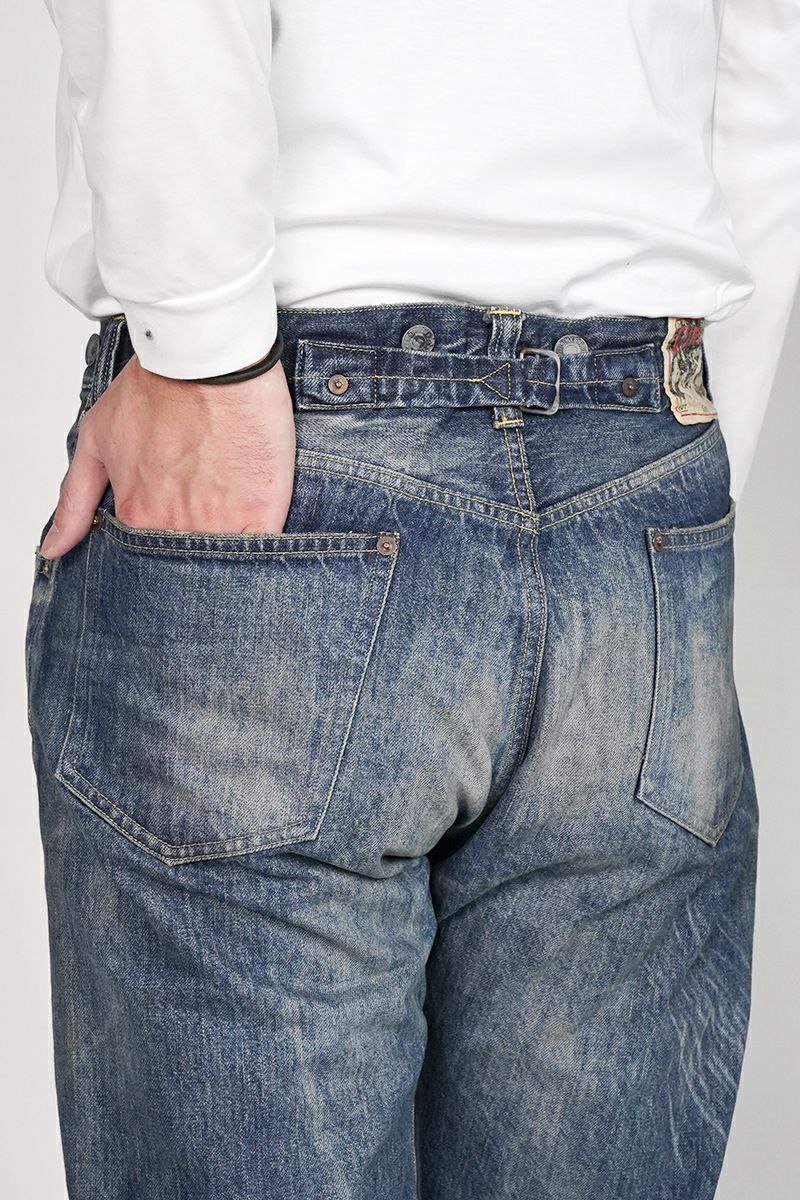 SAINT Mxxxxxx(セントマイケル) SM-HR1-0000-C60 / BerBerJin DENIM PNT / 5PKTS DAMAGE / BLUE ベルベルジン 5ポケット ダメージパンツ