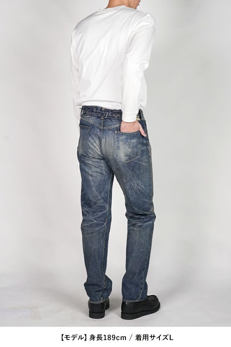 SAINT Mxxxxxx(セントマイケル) SM-HR1-0000-C60 / BerBerJin DENIM PNT / 5PKTS DAMAGE / BLUE ベルベルジン 5ポケット ダメージパンツ