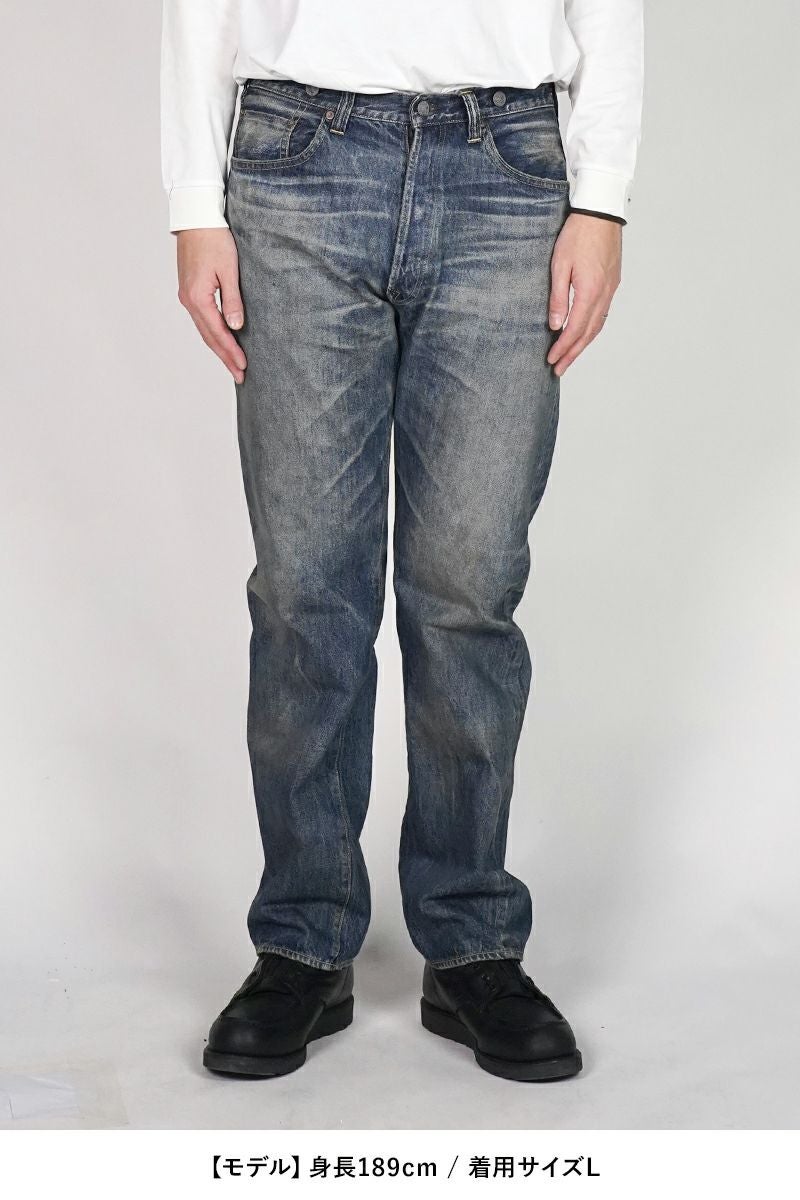 SAINT Mxxxxxx(セントマイケル) SM-HR1-0000-C60 / BerBerJin DENIM PNT / 5PKTS DAMAGE / BLUE ベルベルジン 5ポケット ダメージパンツ