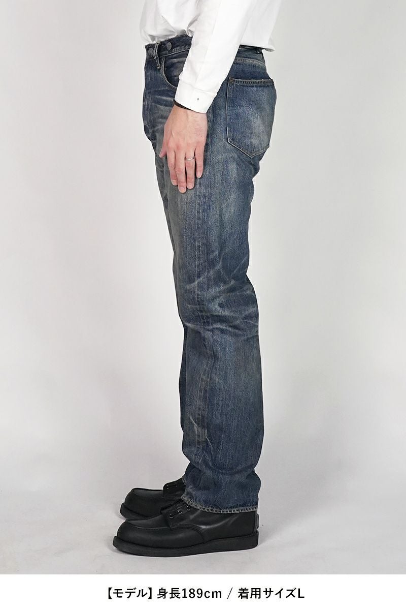 SAINT Mxxxxxx(セントマイケル) SM-HR1-0000-C60 / BerBerJin DENIM PNT / 5PKTS DAMAGE / BLUE ベルベルジン 5ポケット ダメージパンツ