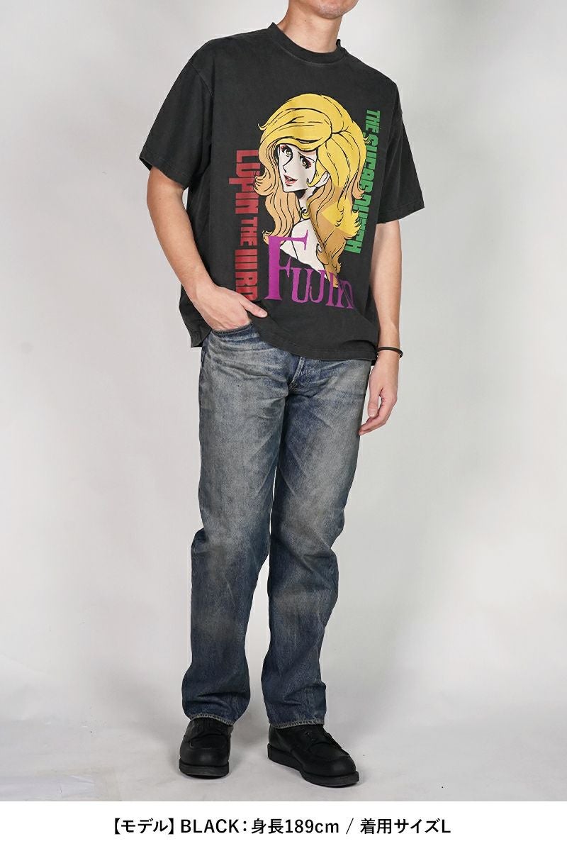 峰不二子　ルパン三世 Tシャツ M ルパン三世 LPN-2108 半袖Tシャツ 天竺半袖TEE 峰不二子 キスマーク