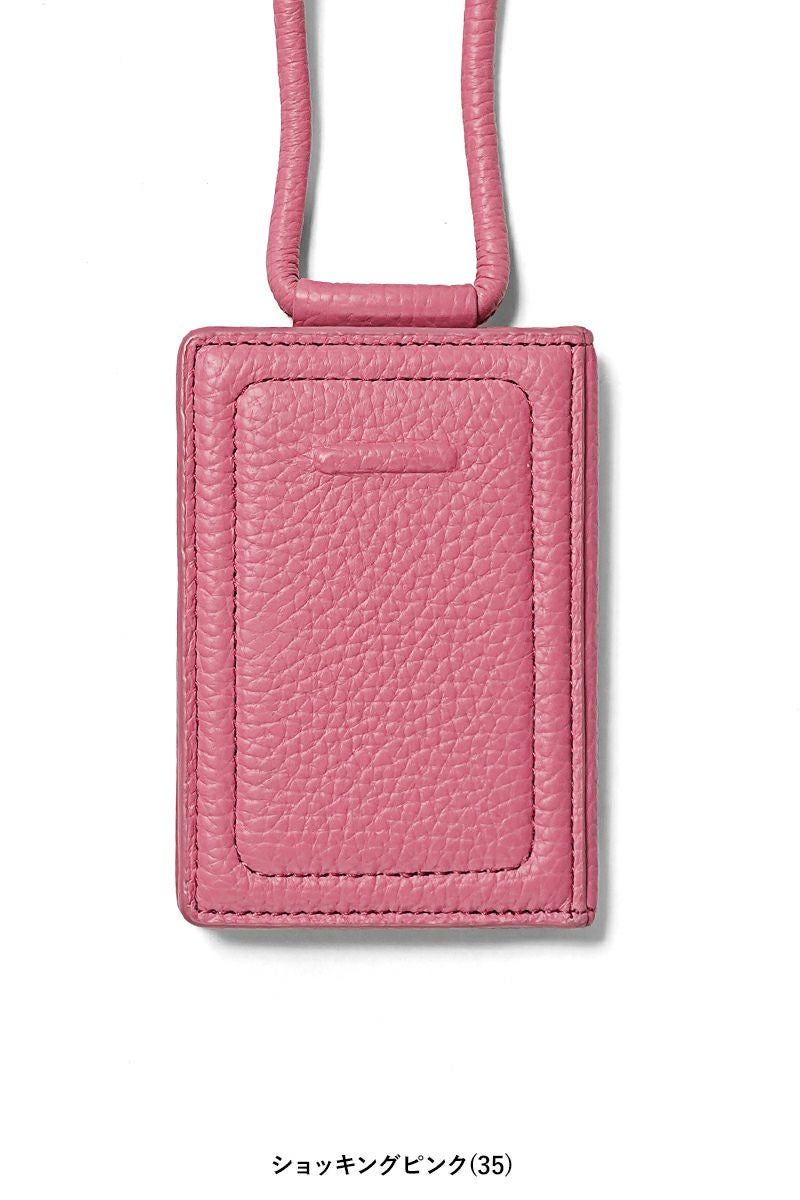 objcts.io(オブジェクツアイオー) iPhoneアクセサリー ストラップ付レザーカードケース