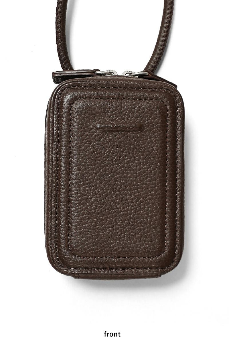 objcts.io(オブジェクツアイオー) iPhoneアクセサリー ストラップ付レザーマイクロバッグ