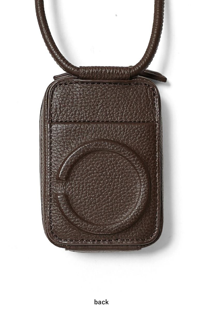objcts.io(オブジェクツアイオー) iPhoneアクセサリー ストラップ付レザーマイクロバッグ
