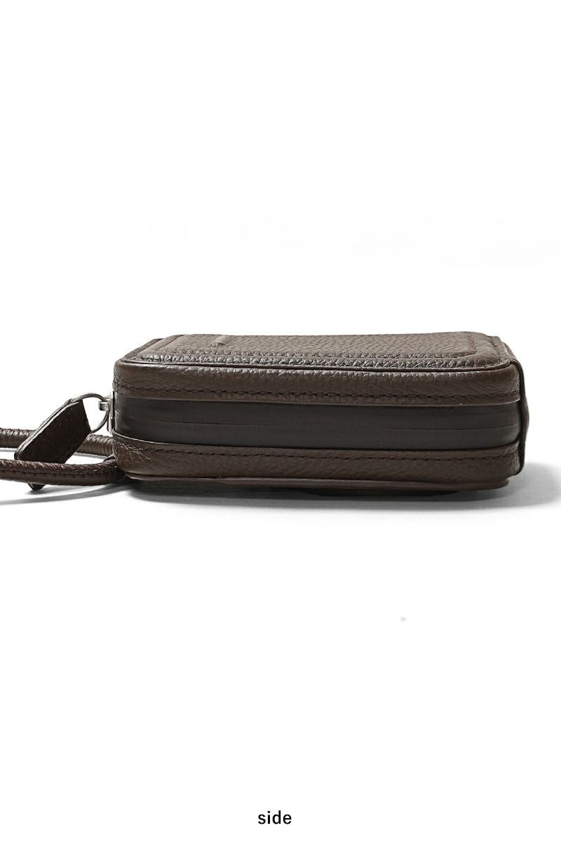 objcts.io(オブジェクツアイオー) iPhoneアクセサリー ストラップ付レザーマイクロバッグ