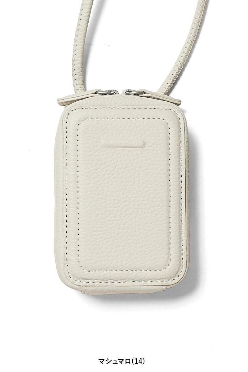 objcts.io(オブジェクツアイオー) iPhoneアクセサリー ストラップ付レザーマイクロバッグ