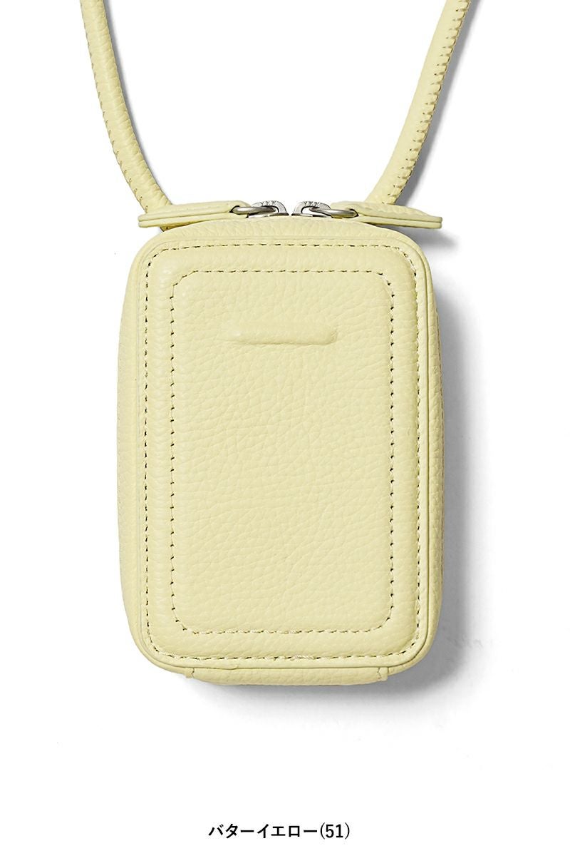 objcts.io(オブジェクツアイオー) iPhoneアクセサリー ストラップ付レザーマイクロバッグ